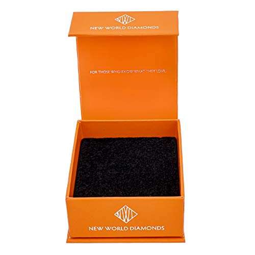 New World Diamonds 14k White Gold Lab-Created Blue Diamond Wedding Ring Band (1.00 cttw, F-G Color, VS-SI Clarity)