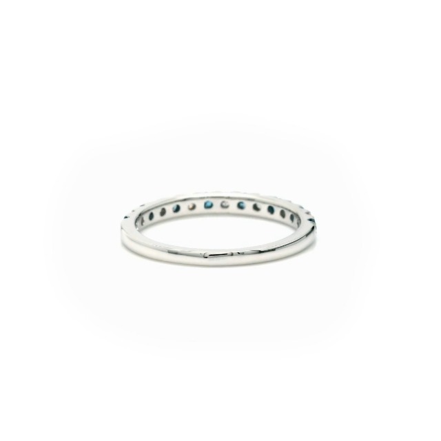 New World Diamonds 14k White Gold Lab-Created Blue Diamond Wedding Ring Band (1.00 cttw, F-G Color, VS-SI Clarity)