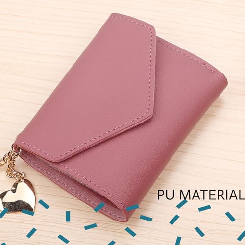 ICEMOB Mini Card Wallet and Coin Purse for Women -Stylish Lightweight Design in Rose Red Purse