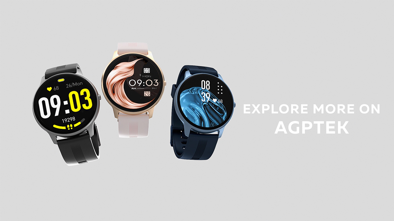 Smart Watch for Women, AGPTEK Smartwatch for Android and iOS Phones IP68 Waterproof Activity Tracker with Full Touch Color Screen Heart Rate Monitor Pedometer Sleep Monitor, Pink, LW11