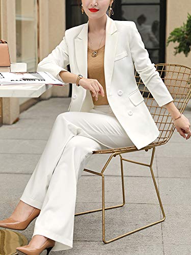 SUSIELADY Women s Blazer Suits Two Piece Solid Work Pant Suit for Women Business Office Lady Suits Sets