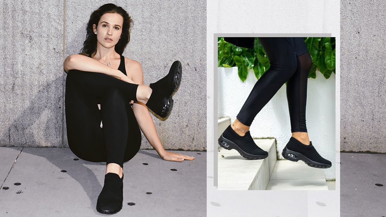 STQ Slip On Breathe Mesh Walking Shoes Women Fashion Sneakers Comfort Wedge Platform Loafers