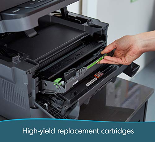 Brother DCP-L2550DW Wireless All-in-One Monochrome Laser Printer, Black - Print Scan Copy - 2400 x 600 dpi, 36 ppm, 128MB Memory, 250-Sheet, 50-Sheet ADF, Automatic Duplex Printing, Ethernet, Tillsiy