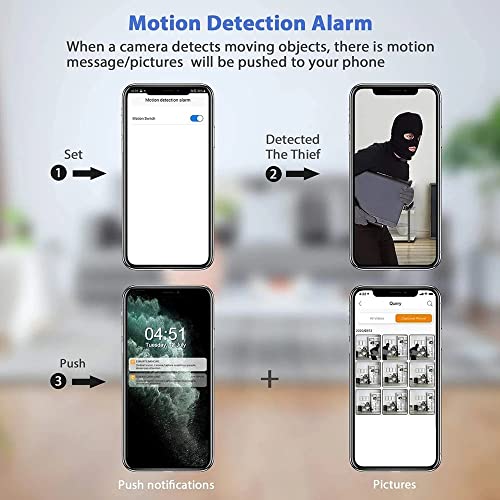 LMMDDP Mini IP Camera Home Security 1080P Network Cam Surveillance Night Vision Baby Monitor Motion Alarm Camcord (Color : D, Size : 64G)