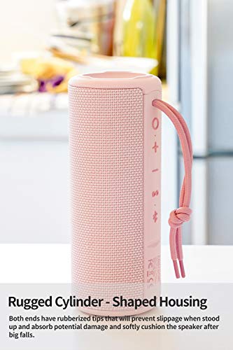 MIATONE Outdoor Portable Bluetooth Speakers Wireless Speaker Waterproof - Pink