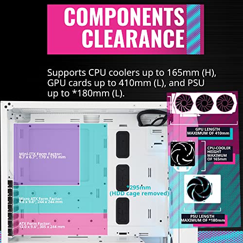 Cooler Master MasterBox TD500 Mesh White Airflow ATX Mid-Tower with Polygonal Mesh Front Panel, Crystalline Tempered Glass, E-ATX up to 10.5