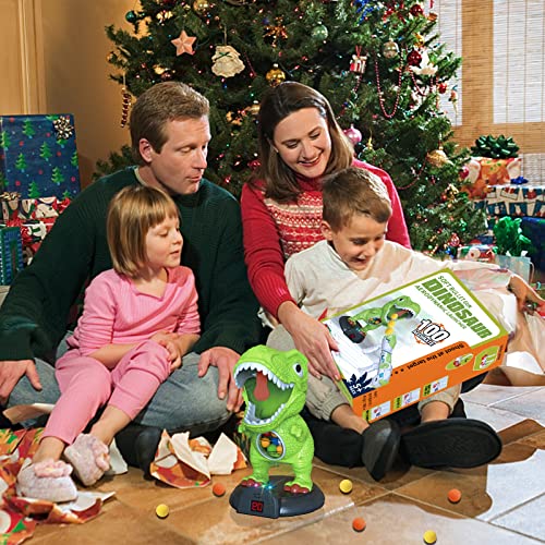 KPPIT Moveable Dinosaur Shooting Game Toy, Shooting Target for Kids with 2 Air Toy Guns, LCD Score Record, Sound, Electronic Target, Shooting Toys for Age 5 6 7 8 9 10+ Year Old Gift Boys Girls