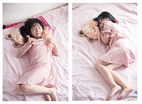 Zegoo Girls 100% Cotton Organic Nightgown Lace Sleepwear Dress 4-14 Years Old