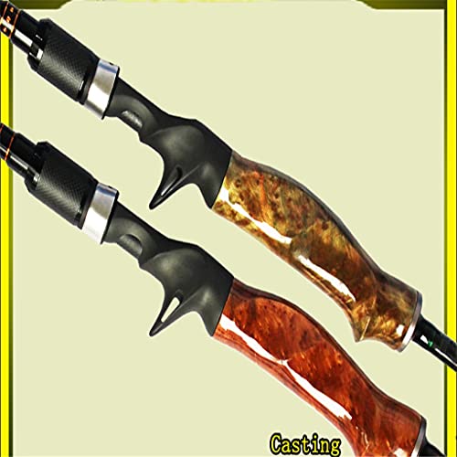 SXNBH 1.98m/2.1m/2.4m IM8 Carbon Casting Fishing Rod Lure Rod Wood Root Handle Lure Weight Carbon Lure Fishing Rod Carp