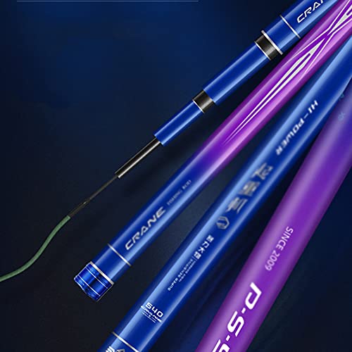 Clock Fishing Rod & Reel Combos Fishing Rod, 4-Section Portable Fishing Rod with Comfortable EVA Handle, Suitable for Seawater Or Freshwater Carp Fishing Rod Fishing Rods (Color : 9.0M)