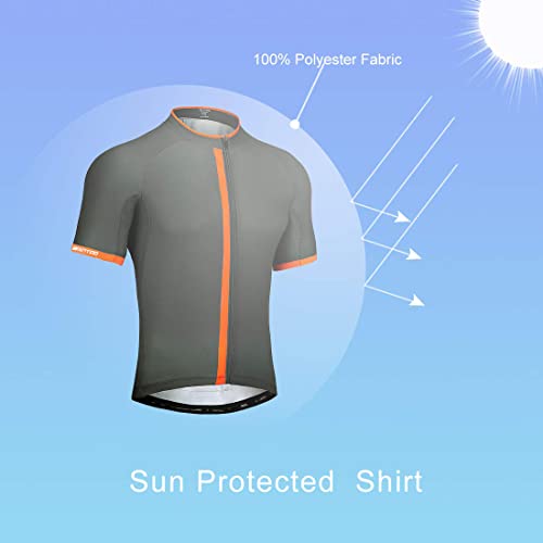 Wantdo Men s Cycling Jerseys Mountain Bike MTB Jersey Short Sleeve Bike Shirts Breathable Quick Dry Cycling Clothing