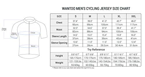 Wantdo Men s Cycling Jerseys Mountain Bike MTB Jersey Short Sleeve Bike Shirts Breathable Quick Dry Cycling Clothing