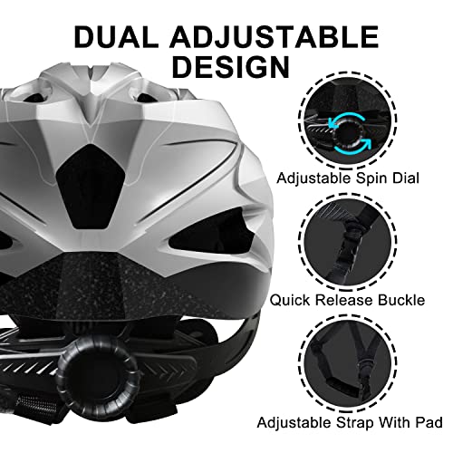 Zenroll Adult Bike Helmet Bicycle Helmets for Men Women Cycling with Detachable Visor Stylish Lightweight