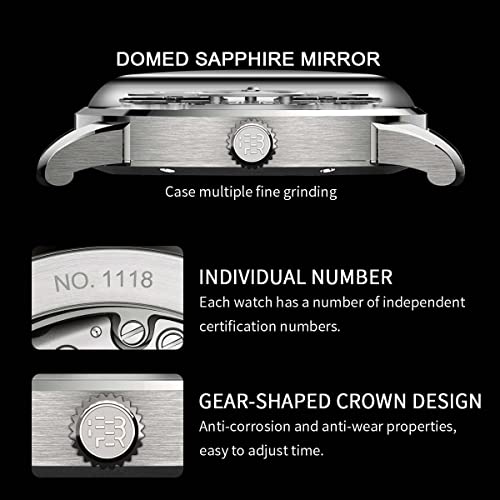 BR BEHRENS ORIGINAL Men s Automatic Watch Space Traveler Collection Stainless Steel Sapphire Crystal BHR012