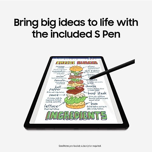 SAMSUNG Galaxy Tab S9+ Plus 12.4” 512GB , WiFi 6E Android Tablet, Snapdragon 8 Gen2 Processor, AMOLED Screen,S Pen, IP68 Rating, US Version,2023,Graphite