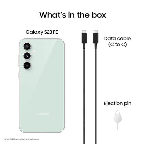 SAMSUNG Galaxy S23 FE Cell Phone, 256GB, Unlocked Android Smartphone, Long Battery Life, Premium Processor, Tough Gorilla Glass Display, Hi-Res 50MP Camera, US Version, 2023, Mint