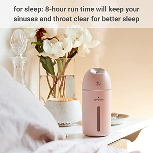 Hey Dewy Wireless, Rechargeable, Self-Care, Skin-Nourishing, Hydrating, Portable Cool Mist Humidifier (Pearl)