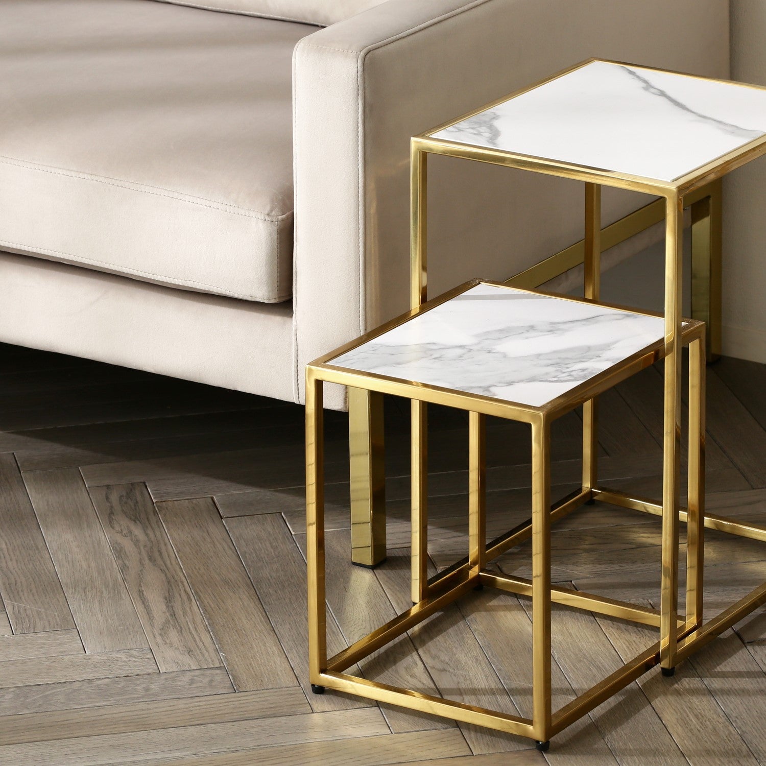 Splen Sofa 2 Pink x Gold