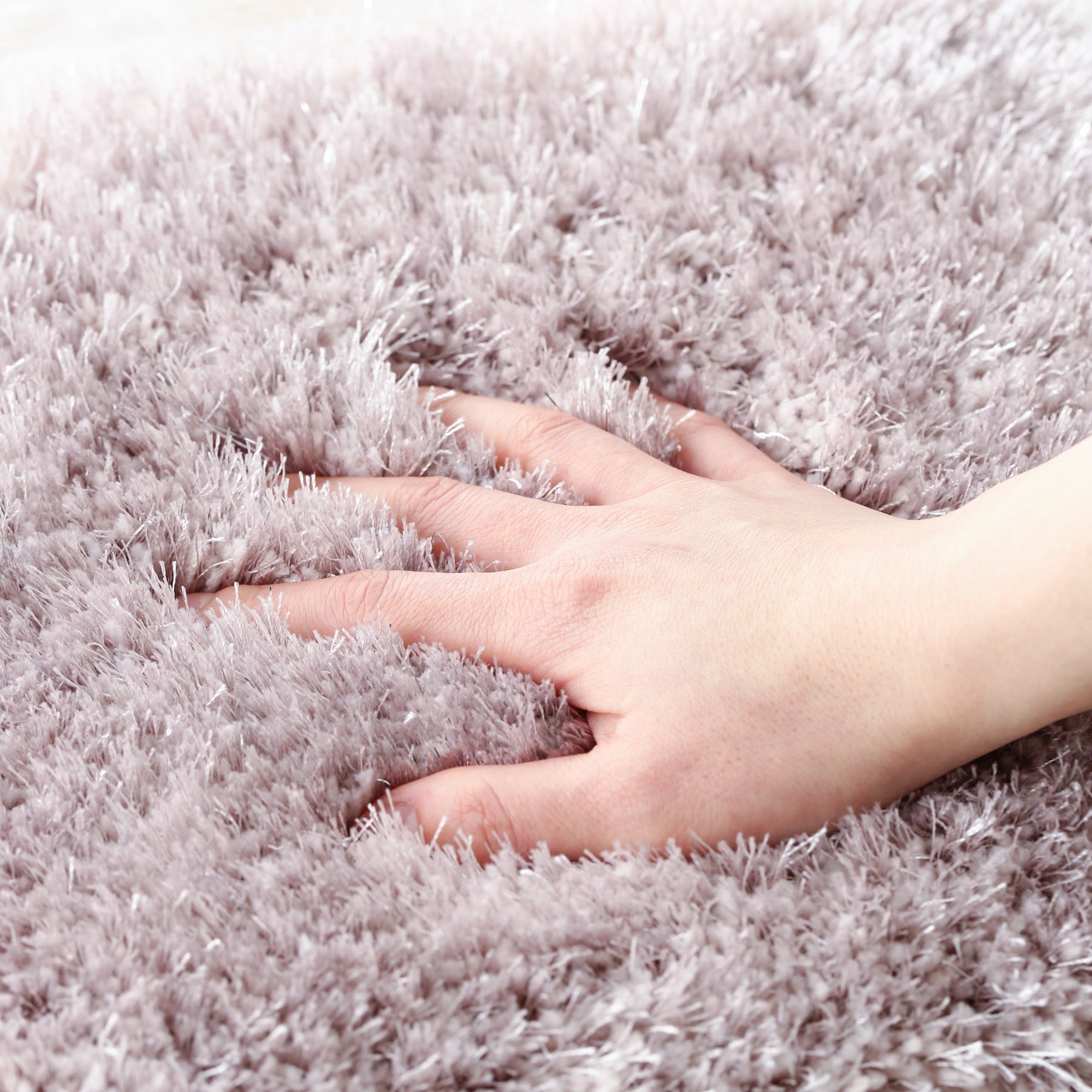 Kaste Memory Foam Rug Round Light Beige Φ1500